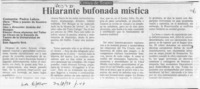 Hilarante bufonada mística  [artículo] Pedro Labra.