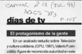 El Protagonismo de la gente  [artículo].