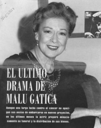 El último drama de Malú Gatica  [artículo] Laura Landaeta [y] Magdalena Munita.