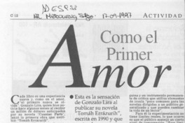 Como el primer amor  [artículo].