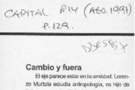 Cambio y fuera  [artículo] T. Ch.