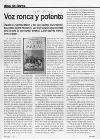 Voz ronca y potente  [artículo].