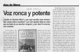 Voz ronca y potente  [artículo].