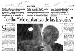 Coelho, "Me embarazo de las historias'  [artículo] Elizabeth Orellana.