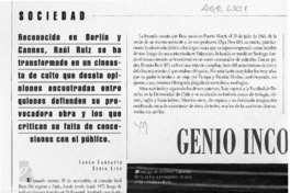 Genio incomprendido  [artículo] Laura Landaeta [y] Sonia Lira.