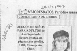Juego de niños para adultos  [artículo] Rocío L'Amar.
