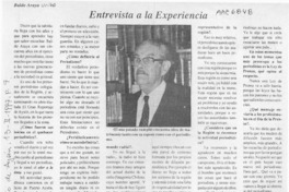 Entrevista a la experiencia  [artículo] cL. M.