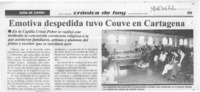 Emotiva despedida tuvo Couve en Cartagena  [artículo].