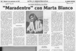"Maradentro" con Marta Blanco  [artículo].