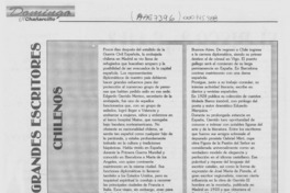 Grandes escritores chilenos Grandes escritores chilenos