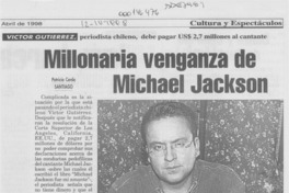 Millonaria venganza de Michael Jackson Millonaria venganza de Michael Jackson