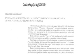Poemas y sonemas de Santiago Cavieres Korn Poemas y sonemas de Santiago Cavieres Korn