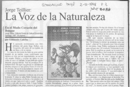 La voz de la naturaleza La voz de la naturaleza