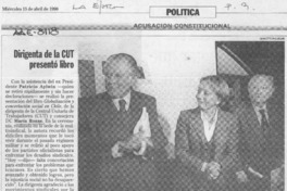 Dirigenta de la CUT presentó libro Dirigenta de la CUT presentó libro