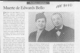 Muerte de Edwards Bello Muerte de Edwards Bello
