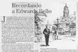 Recordando a Edwards Bello Recordando a Edwards Bello