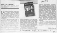 Gonzalo Rojas: "el escritor debe estar a la intemperie"  [artículo] Milena Bahamonde.
