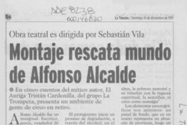 Montaje rescata mundo de Alfonso Alcalde