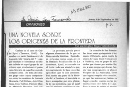 Una novela sobre los orígenes de la frontera