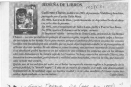 Reseña de libros  [artículo] Guido Eytel.