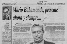 Mario Bahamonde, presente ahora y siempre Mario Bahamonde, presente ahora y siempre