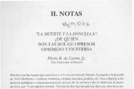 "La muerte y la doncella", ¿de quién son las bolas? opresor oprimido y viceversa "La muerte y la doncella", ¿de quién son las bolas? opresor oprimido y viceversa