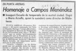 Homenaje a Campos Menéndez  [artículo].