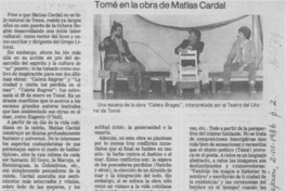 Tomé en la obra de Matías Cardal