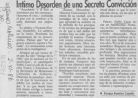 Intimo desorden de una "Secreta convicción"