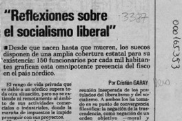 "Reflexiones sobre el socialismo liberal"  [artículo] Cristián Garay.