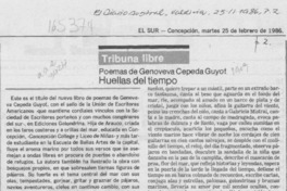 Poemas de Genoveva Cepeda Guyot "Huellas del tiempo" Poemas de Genoveva Cepeda Guyot "Huellas del tiempo"