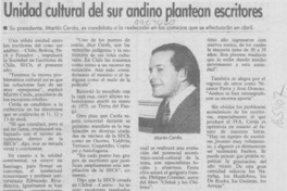Unidad cultural del sur andino plantean escritores Unidad cultural del sur andino plantean escritores