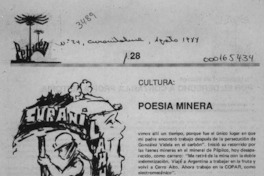 Poesía minera  [artículo] Pancho Ruiz.