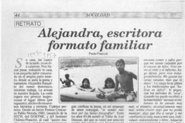 Alejandra, escritora formato familiar  [artículo] Paula Pascual.