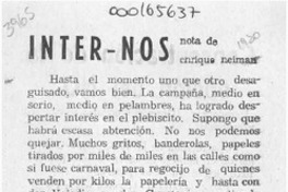 Inter - Nos  [artículo] Enrique Neiman.