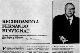 Recordando a Fernando Binvignat Recordando a Fernando Binvignat