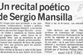 Un Recital poético de Sergio Mansilla Un Recital poético de Sergio Mansilla