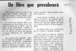 Un libro que prevalecerá  [artículo] Augusto César Roa Villagra.