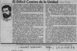 El difícil camino de la unidad  [artículo] Juan Guillermo Prado.