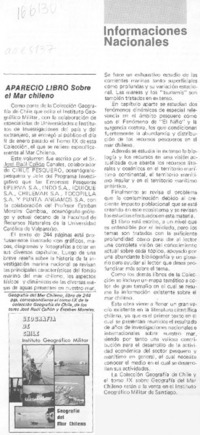 Apareció libro sobre el mar chileno