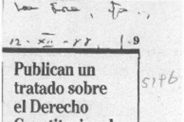Publican un tratado sobre el derecho constitucional  [artículo].