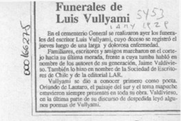 Funerales de Luis Vulliamy  [artículo].