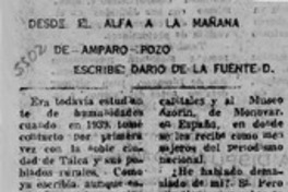 Desde El Alfa a La Mañana de Amparo Pozo