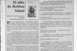 El niño de Robben Island  [artículo] Jaime Valdivieso.