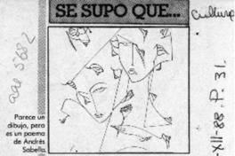 Se supo que --  [artículo].