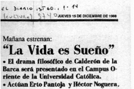 "La Vida es sueño" "La Vida es sueño"