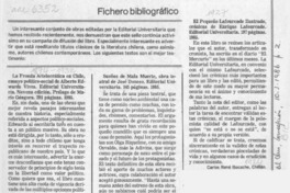 Fichero bibliográfico  [artículo] Carlos René Ibacache.