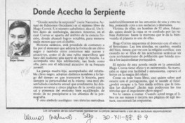 Donde acecha la serpiente Donde acecha la serpiente