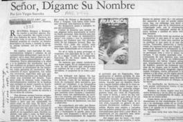 Señor, dígame su nombre