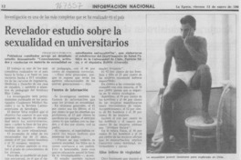 Revelador estudio dobre la sexualidad en universitarios